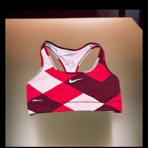 Nike Pro Sports Bra Nike Fit Dry Geometric Workout Run Sz Small